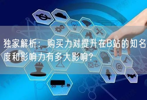 独家解析：购买力对提升在B站的知名度和影响力有多大影响？
