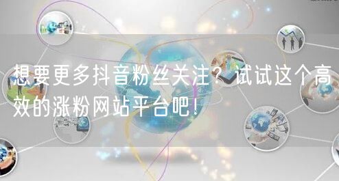 想要更多抖音粉丝关注?试试这个高效的涨粉网站平台吧!