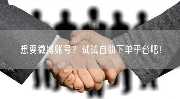 想要微博账号？试试自助下单平台吧！
