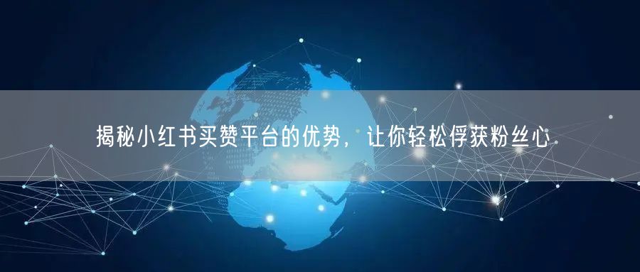 揭秘小红书买赞平台的优势，让你轻松俘获粉丝心
