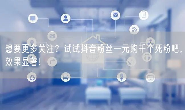 想要更多关注？试试抖音粉丝一元购千个死粉吧，效果显著！