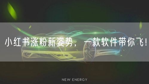 小红书涨粉新姿势，一款软件带你飞！