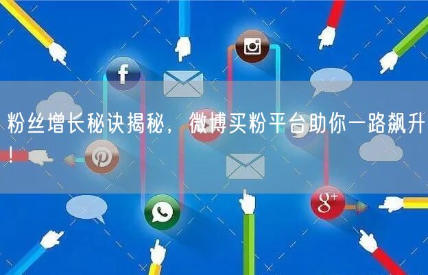 粉丝增长秘诀揭秘，微博买粉平台助你一路飙升！