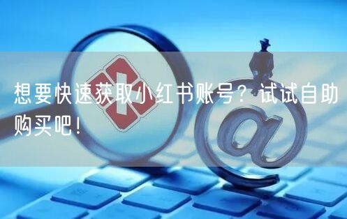 想要快速获取小红书账号?试试自助购买吧!