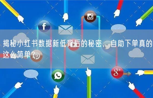 揭秘小红书数据新低背后的秘密,自助下单真的这么简单?