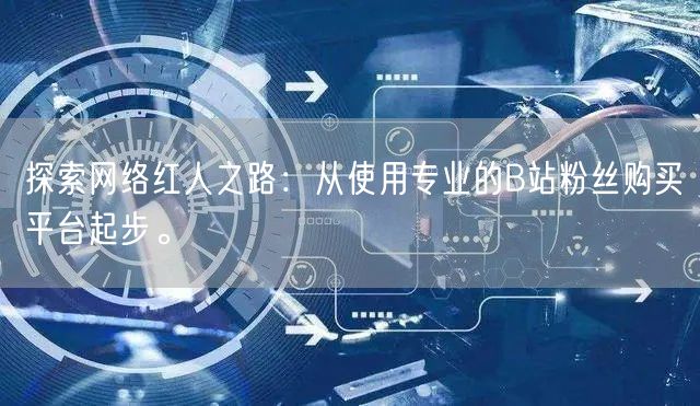 探索网络红人之路：从使用专业的B站粉丝购买平台起步。