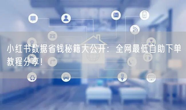 小红书数据省钱秘籍大公开：全网最低自助下单教程分享！