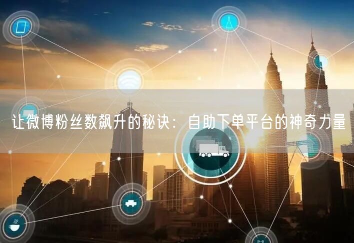 让微博粉丝数飙升的秘诀:自助下单平台的神奇力量