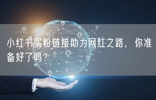 小红书买粉链接助力网红之路，你准备好了吗？