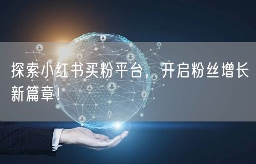探索小红书买粉平台，开启粉丝增长新篇章！