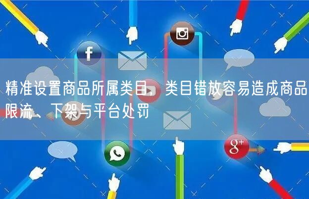精准设置商品所属类目，类目错放容易造成商品限流、下架与平台处罚