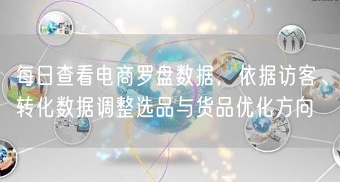 每日查看电商罗盘数据，依据访客、转化数据调整选品与货品优化方向