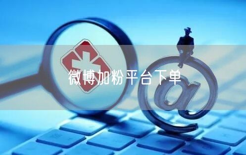 微博加粉平台下单