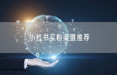 小红书买粉渠道推荐